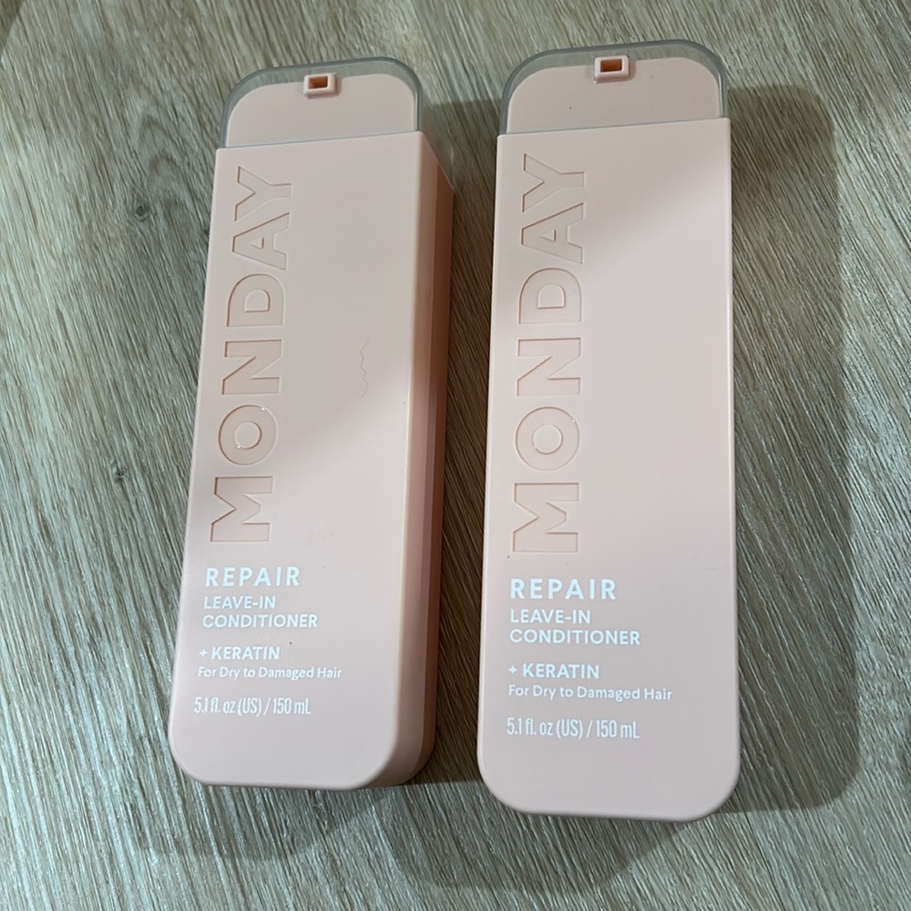 MONDAY Repair Leave-In Conditioner + Keratin for dry to damaged hair - 2 bottles
